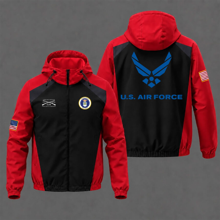 Alternative view of Veteran day 2026 U.S.AIRFORCE USAF206 Grunt Style Windbreaker Jacket